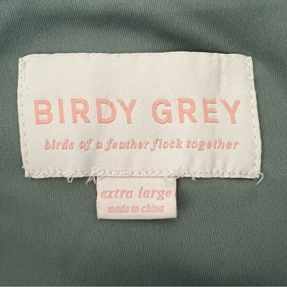 NEW Birdy Grey Gwennie Chiffon Bridesmaid Maxi Dress Sea Glass w/Slit Size XL - Picture 3 of 7